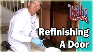 Glazing And Lacquering A Door Refinishing A Wood Front Door [upl. by Attenauqa]