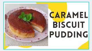 Caramel Buscuit Pudding  Arrowroot Biscuit Pudding  No Oven Pudding Recipe shorts [upl. by Clellan]