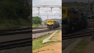 wdg4d of kazipet leaving bhongir pulling BALLAST wagons [upl. by Ecirrehs605]