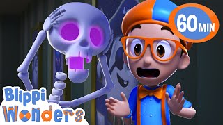 Blippis Scare Contest  Blippi Wonders Educational Videos for Kids [upl. by Olimpia]