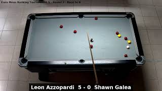 Leon Azzopardi vs Shawn Galea  Euro Mens Ranking Tournament 5  Round 3 [upl. by Payne]