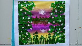 CREATE a STUNNING Sunset on Acrylic Canvas NOW art painting canvas acryliconcanvas [upl. by Zoe616]