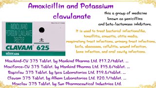 Amoxicillin And potassium clavunate Tab uses  indication and disease [upl. by Arabele]