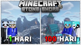 100 Hari Di Minecraft 117 Tapi STONE SHORE ONLY [upl. by Ahsat]