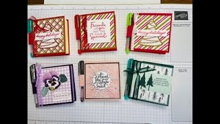 Postit note holders Christmas gifts for wworkers friends StampinUp DSP [upl. by Adnawat649]