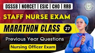 AIIMS NORCET 2024 PREVIOUS YEAR QUESTION PAPER 📃27  MARATHAN CLASS 🔥 norcet dsssb esic cho [upl. by Octavus589]