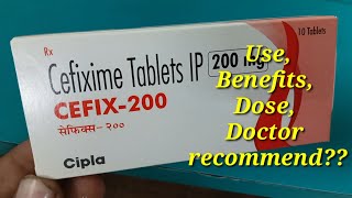 Cefix 200Mg Tablets  Cefixime Tablets  Cefix 200 Tablets Uses Benefits Dosage review in Hindi [upl. by Neerol]