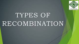 Genetic Recombination  Types of Recombination  Enzymes in Recombination  ppt [upl. by Hsenid]