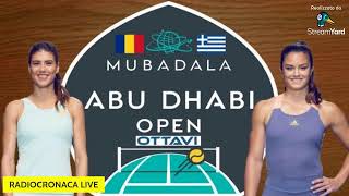 RADIOCRONACA CIRSTEASAKKARI OTTAVI DI FINALE WTA500 MUBADALA ABU DHABI 2024 [upl. by Aicsila]