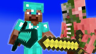 Monster School Herobrine teaches close combat 1 minecraft animation [upl. by Ycinuq]