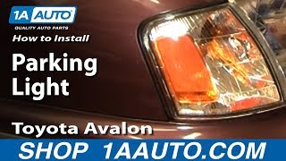 How to Replace Corner Light 9899 Toyota Avalon [upl. by Froh]