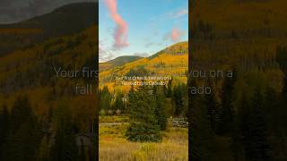 Fall foliage in Vail Pass Colorado fallfoliage autumn roadtrip [upl. by Rabbaj]