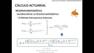 05 09ACTReservaMatemática Retro Equivalencia [upl. by Farrison]