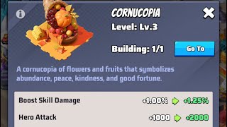 Last War Thanksgiving Cornucopia decoration What does it do How much power does it add [upl. by Atteselrahc489]