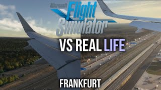 Microsoft Flight Simulator 2024 Vs Real life landing Frankfurt Airport [upl. by Crawford525]