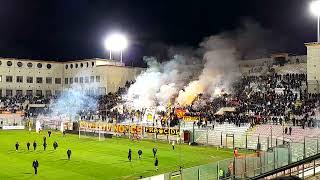 MessinaCatania entrata squadre spettacolo curva sud 9 dicembre 2023 [upl. by Sessilu225]