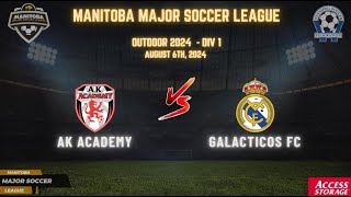 August 6th WSF Div 1 AK Academy vs Galacticos FC [upl. by Farron]