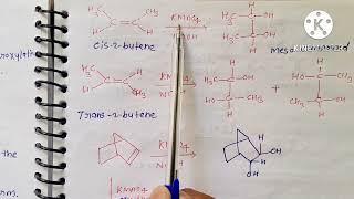 cis hydroxylation of alkene KMno4 [upl. by Donahue]