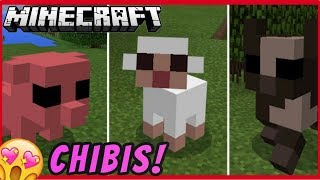 Cómo Obtener a los Mobs ChibisBebes o pequeño Mobs curiosos  Minecraft [upl. by Mahgirb]