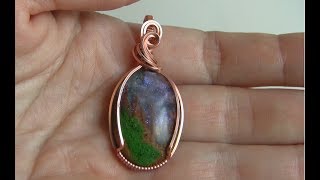 Quick Beginner Wire Warp Basic Pendant Undrilled Stone Cab Tutorial Beginner [upl. by Ricardama100]