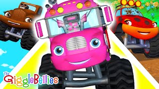 Wheels on the Monster Truck  Girl Power  Preschool Learning Videos  GiggleBellies [upl. by Korwin]