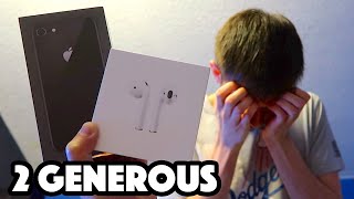 BUYING MY FRIEND A NEW iPHONE EMOTIONAL [upl. by Gio]