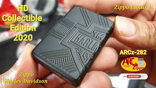 Zippo HARLEY DAVIDSON COLLECTIBLE 2020 49176  Zippo Armor Black Matte Lighter  ARCz282 [upl. by Haidej475]