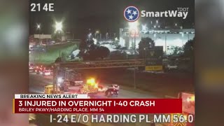 3 hurt in crash on I24 [upl. by Horsey]