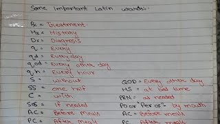 Latin terms in prescription medicalstudent medicine education [upl. by Pettiford799]