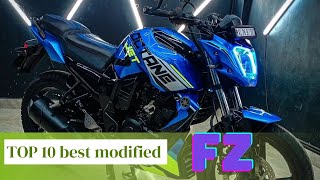 Top 10 best modified FZ  Yamaha Fz modification  MOTOWRAPS [upl. by Ahsiugal]