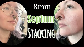 Septum Stacking A How to with Tips and Tricks Watch me Stack my Septum [upl. by Anaejer]