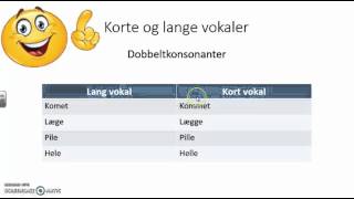 Vokalændring og dobbeltkonsonant [upl. by Nuriel]