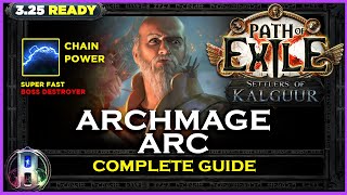 PoE 325 ARCHMAGE ARC HIEROPHANT  PATH OF EXILE SETTLERS OF KALGUUR  POE BUILDS [upl. by Nohsad]