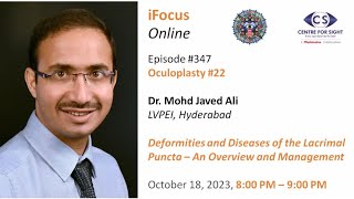 Deformities and Diseases of the Lacrimal Puncta Dr Mohd Javed Ali Wed Oct 18 800 PM to 900 PM [upl. by Myo]