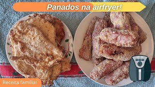 Bifes de peru e salchichas panadas na airfryer Receita saudável [upl. by Barnard]