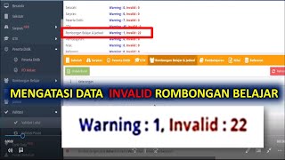 Data Invalid Rombongan Belajar dan Jadwal [upl. by Vachell]