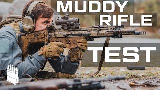 Muddy Rifle Test AK AR15 SCAR FAL etc [upl. by Doolittle]