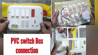 12 Module PVC switch Box connection TamilCeiling fan regulator connection Tamil20A socket switch [upl. by Adim720]