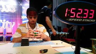 Dubai Open 2013 Zaid Doofesh 3x3x3 Blindfolded 44369 [upl. by Bullock88]