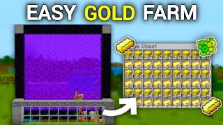 Minecraft Gold Farm For Bedrock  Gold Farm Tutorial 120 [upl. by Refinej]