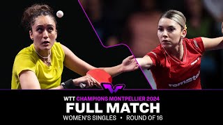 FULL MATCH  MANIKA BATRA vs Bernadette Szocs  WS R16  WTTMontpellier 2024 [upl. by Esineg278]