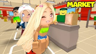 MARKETTE HERKES SIRAYA GİRDİ 😂 ROBLOX Checkout Line Simulator 🛒 [upl. by Nalor141]