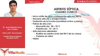 Artritis infecciosa y osteomielitis  Reumatología  Villamedic Clínicas 2021 [upl. by Ahtela198]