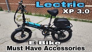 Must Have Electric Bike accessories Lectric XP 30 Electric Bike [upl. by Notrab]