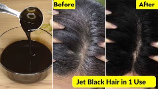 This👆🏼oil turned my grey hair to jet black in 1 WashForget Hair DyesUse Homemade Hair Dyeing Oil [upl. by Aranahs]