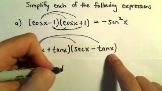 Simplifying Products of Binomials Involving Trigonometric Functions Ex 1 [upl. by Stutzman]