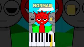 Raddy Theme Incredibox Sprunki  Normal Vs Horror on piano [upl. by Tansey208]