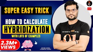 Super Easy Trick on How to Calculate Hybridization with Examples  NEET 2023 Chemistry  NCERTCBSE [upl. by Refinej]