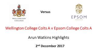 Wellington Colts v Epsom Colts 021217 Arun Watkins Highlights [upl. by Aseiram]