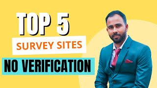 Unlock Earnings Top 5 Survey Sites with No Verification🔥 [upl. by Montague]